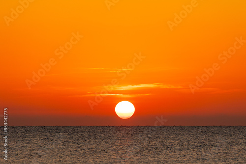 sunset over the sea