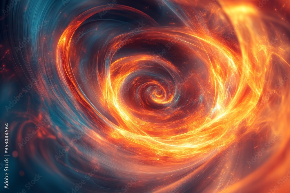 Beautiful Abstract Fire Swirl with Vibrant Colors and Dynamic Motion