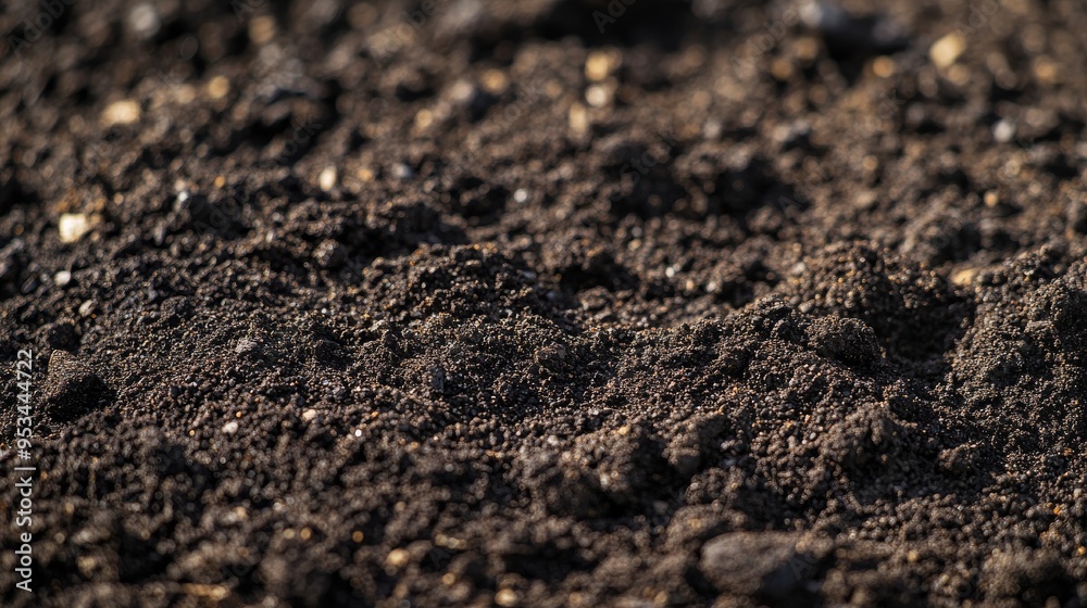 Black Earth Texture with Loose Ground Close-Up Black Earth Texture with Loose Ground Close-Up