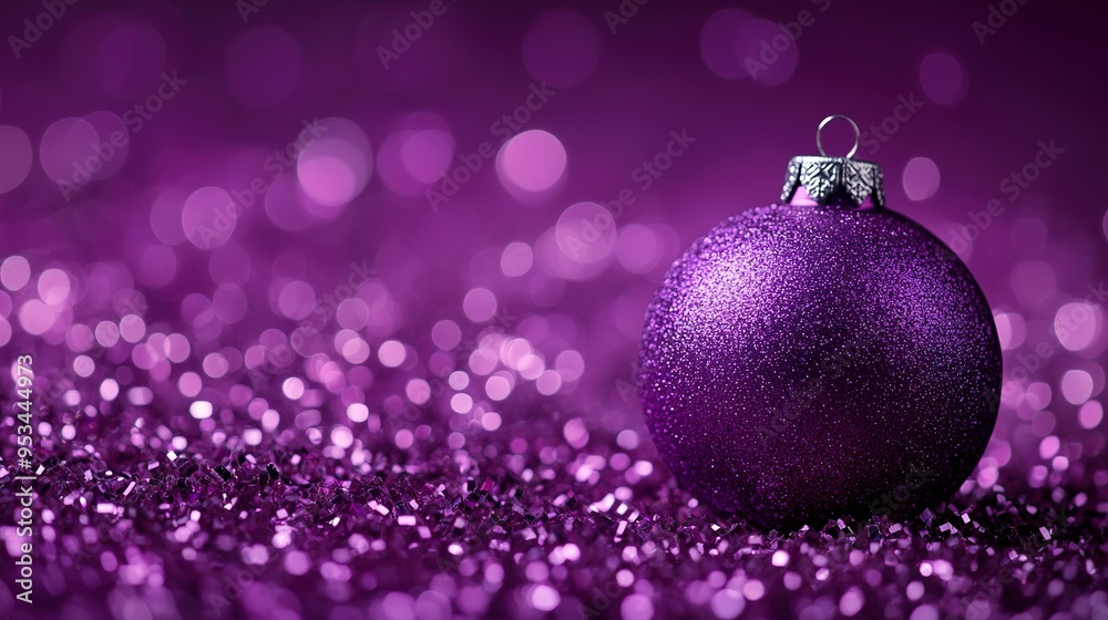 Fototapeta premium Purple background xmas theme