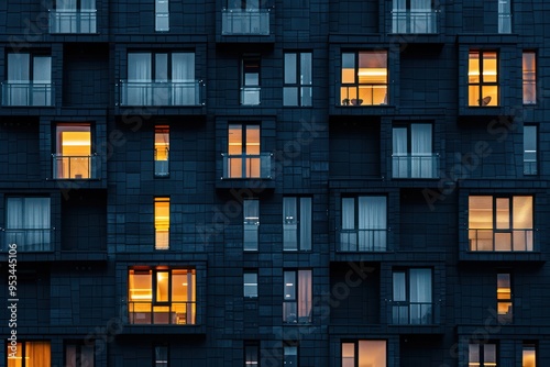 Modern Architecture With Warm Windows