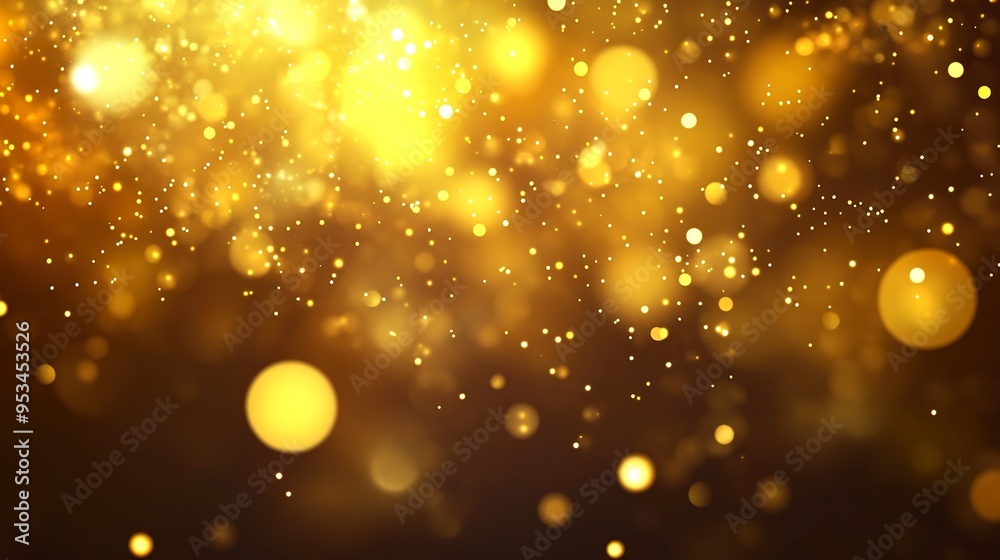 Abstract golden background with bokeh defocused lights. Vector illustration. Abstract golden background with bokeh defocused lights. Vector illustration.