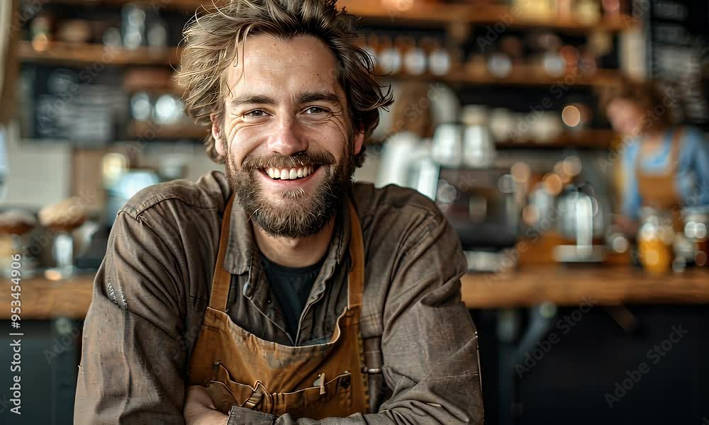 Smiling Man in Apron Smiling Man in Apron
