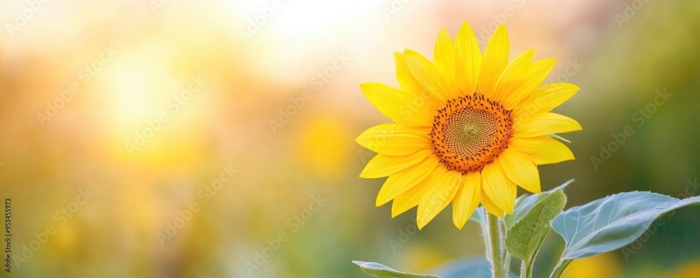 Obraz premium background of a sunflower field