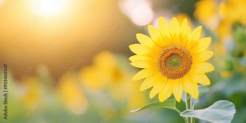 Obraz premium background of a sunflower field