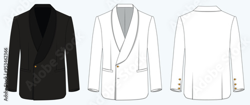 Luxury tuxedo blazer suit