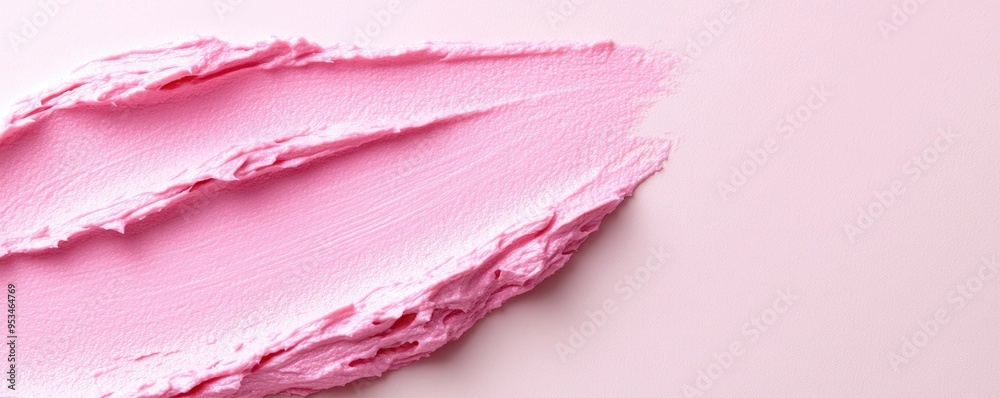 Cosmetic smears of creamy texture on a pastel background.
