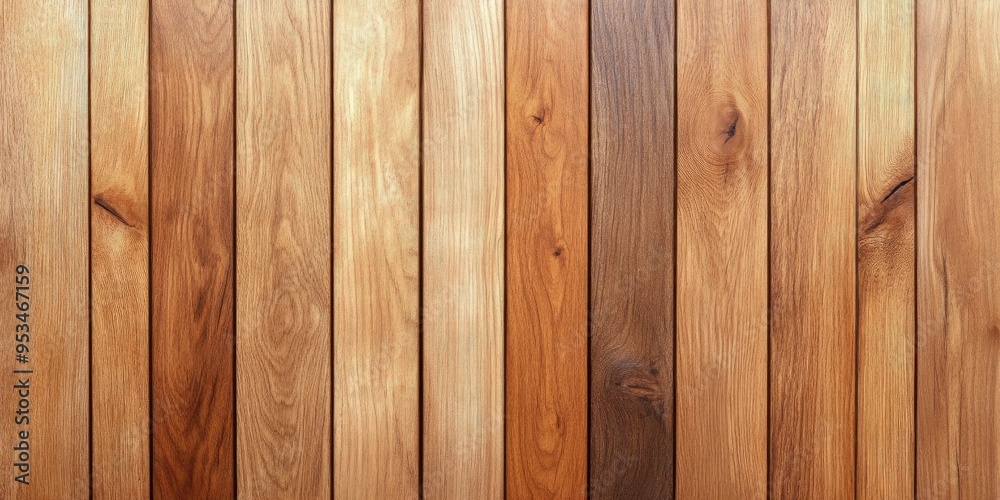 Fototapeta premium Vertical wall background texture of brown wood. wood flag made of boards.