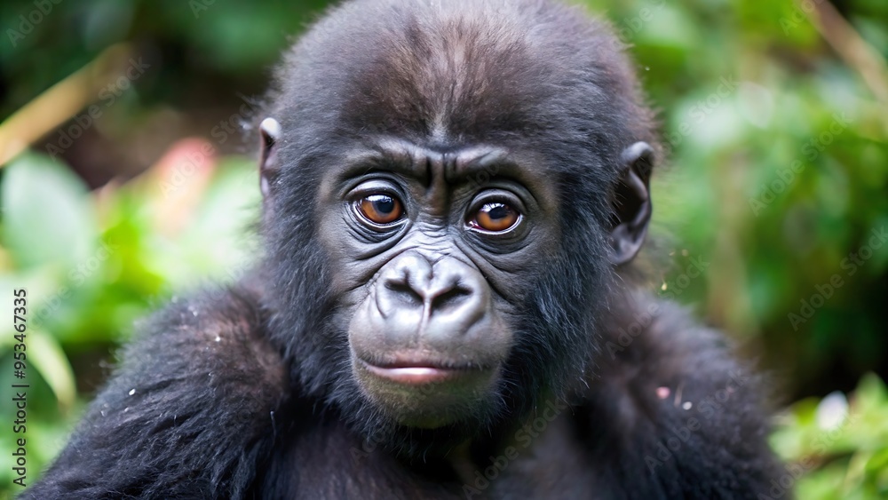 Obraz premium A Cute Gorilla Baby