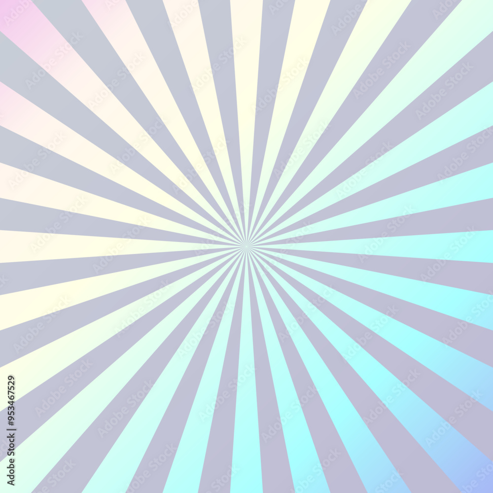 Pastel hologram background with sunbursts vector illustration. Holographic abstract digital modern square pattern with geometric ornament of lines with vibrant and energetic effect. Pastel hologram background with sunbursts vector illustration. Holographic abstract digital modern square pattern with geometric ornament of lines with vibrant and energetic effect.