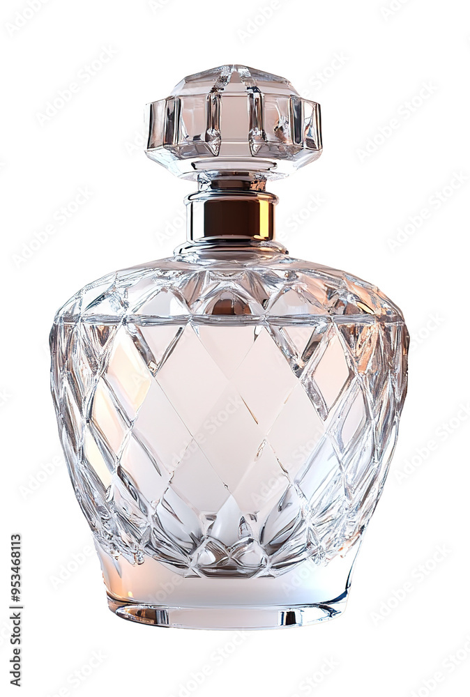 an elegant perfume bottle as element on isolated white background an elegant perfume bottle as element on isolated white background