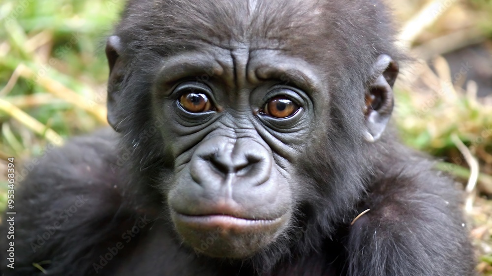 Obraz premium A Cute Gorilla Baby