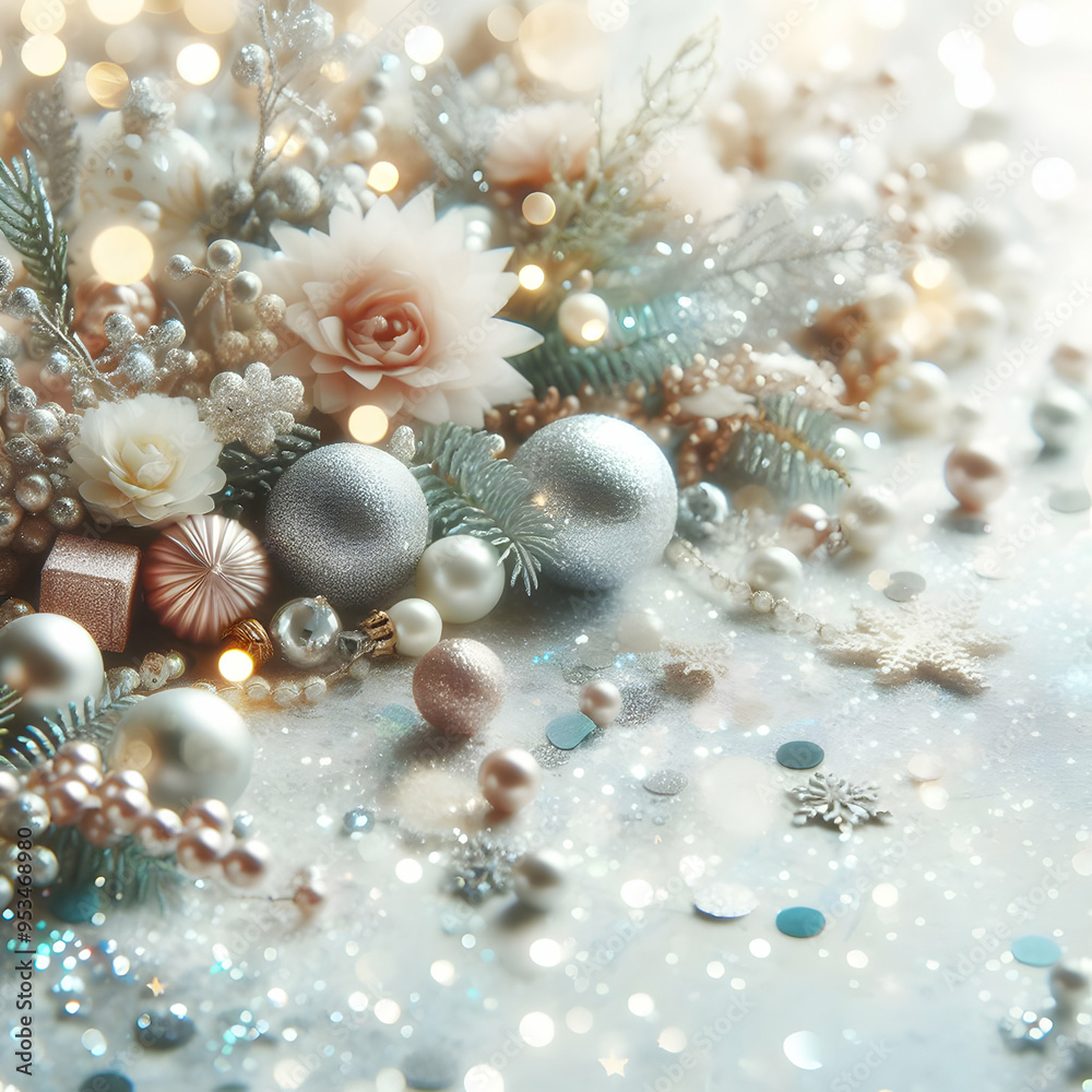 Festive Background with Sparkles in Pastel Pearl Festive Background with Sparkles in Pastel Pearl