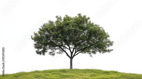 Tree photo on white background