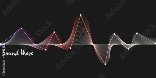 Abstract sound wave background. digital equaliser curve