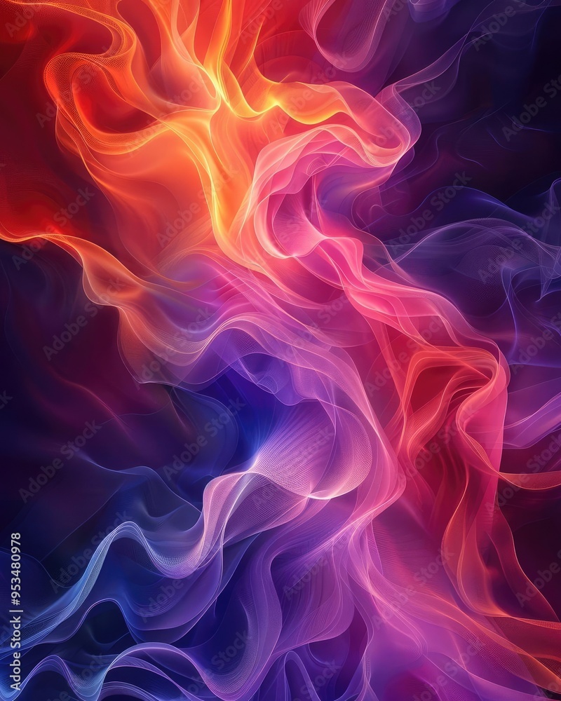 Abstract Colorful Smoke Background with Dynamic Flow and Vibrant Colors Abstract Colorful Smoke Background with Dynamic Flow and Vibrant Colors