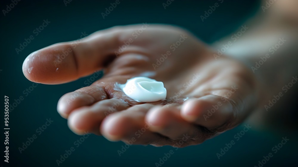 Gentle Hand Applying Medicated Cream to Soothe Irritated Skin with Soft Lighting Gentle Hand Applying Medicated Cream to Soothe Irritated Skin with Soft Lighting