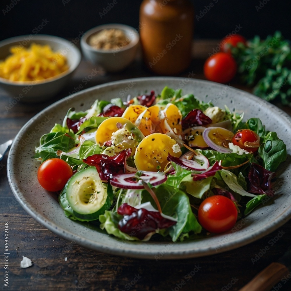 vegetable salad with feta cheese vegetable salad with feta cheese