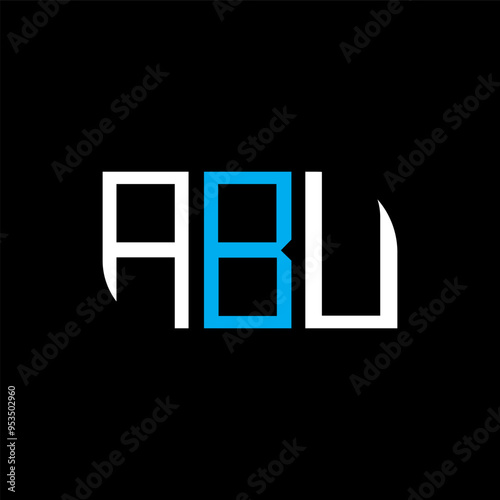 ABU logo design, ABU simple and modern logo.
 ABU luxurious alphabet design