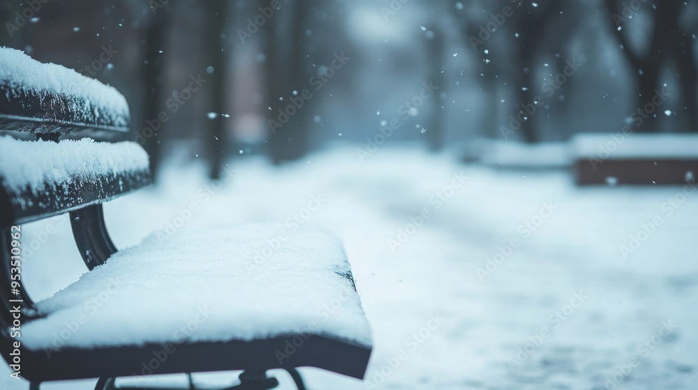 snow, bench, park, winter, cold, frost, season, empty, nature, weather, outdoor, landscape, nobody, white, snowy, ice, frozen, wooden, seat, outdoors, scene, environment, peaceful, covered, city, tree