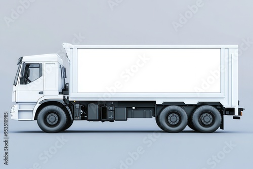 A orange dump truck with a white trailer