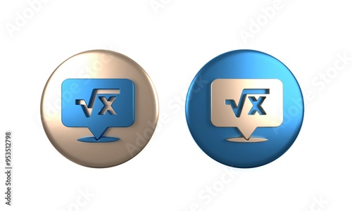 Colorful Square root of x glyph icon isolated on white background. Mathematical expression. Circle button. 3D render illustration Free Download Colorful Square root of x glyph icon isolated on white background. Mathematical expression. Circle button. 3D render illustration - GFXLoad