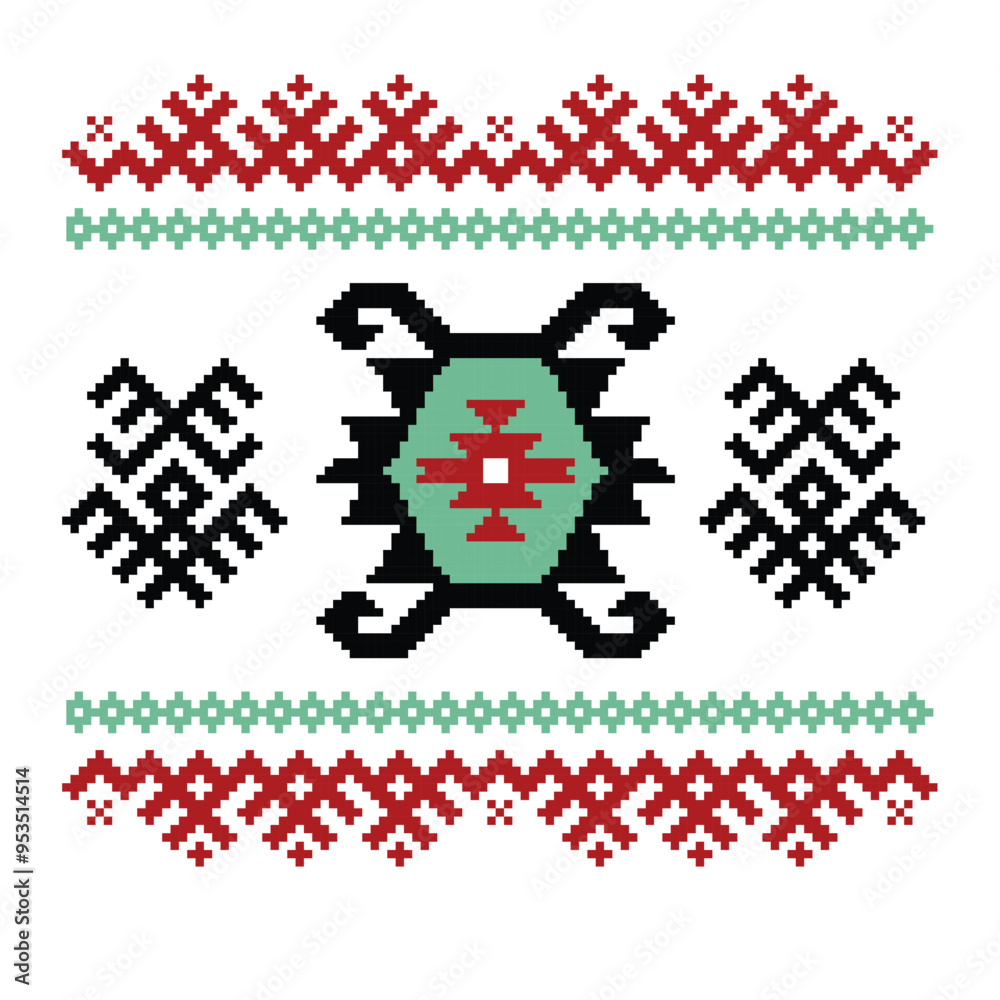 Folk-Inspired Geometric Pattern Folk-Inspired Geometric Pattern