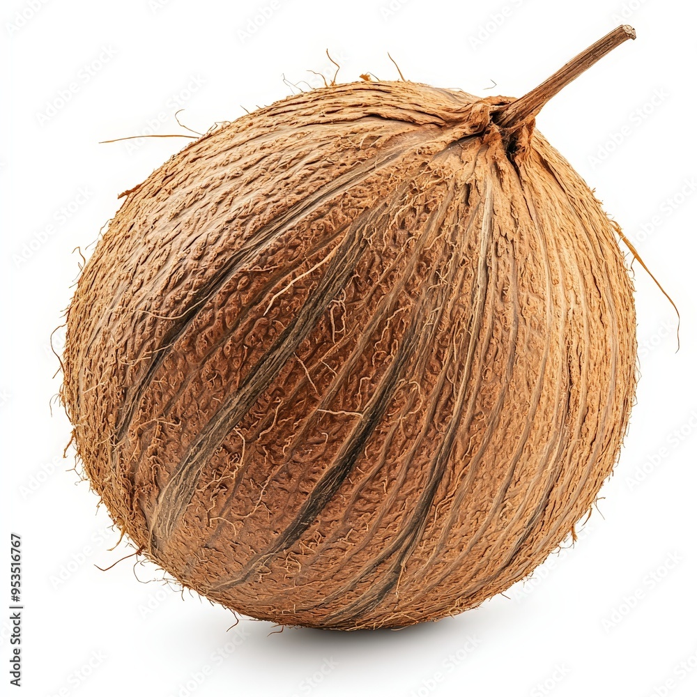 A large coconut with a pointed top