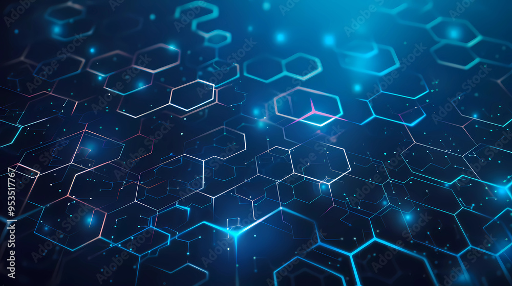 Technological hexagonal background. Abstract background blue hexagon Technological hexagonal background. Abstract background blue hexagon