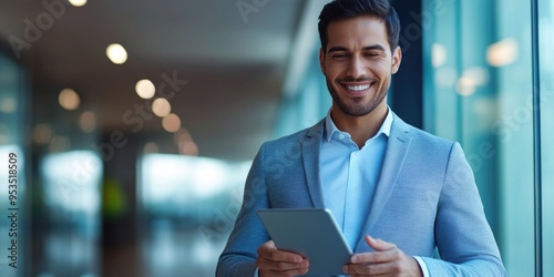 Businessman in a modern office environment photo