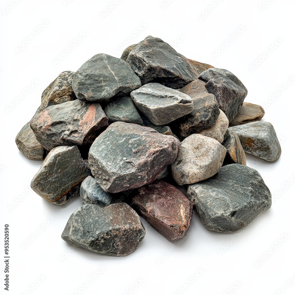 A pile of rocks with a grayish color A pile of rocks with a grayish color