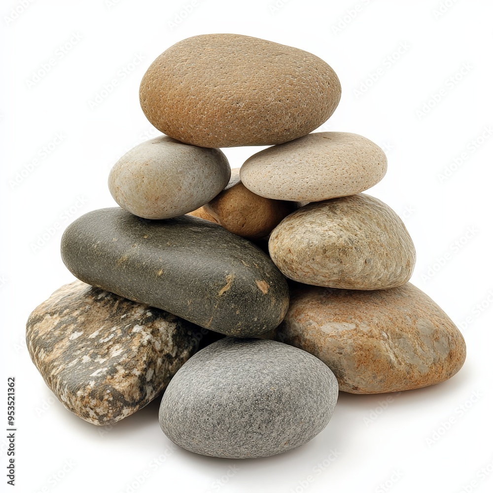 A pile of rocks is stacked on top of each other A pile of rocks is stacked on top of each other