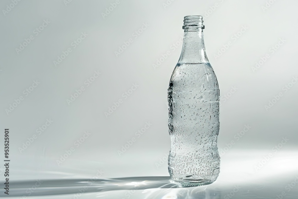 Glass bottle Glass bottle of water isolated on a white background Glass bottle Glass bottle of water isolated on a white background