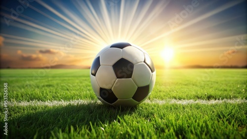 Soccer football ball on green grass field, Sports, Soccer, Football, Ball, Equipment, Game, Sportswear, Grass, Field, Competition, Team