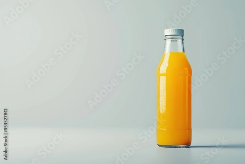 Juice bottle on white background