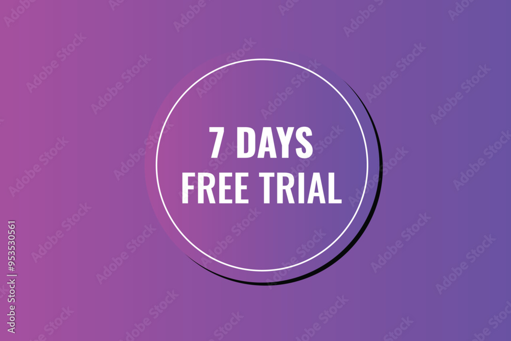 7 day free trial banner design. 7 days free banner background
