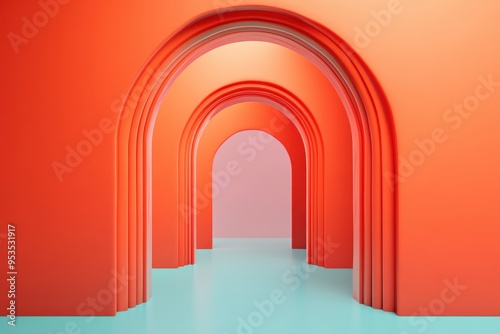 A archway with white pillars