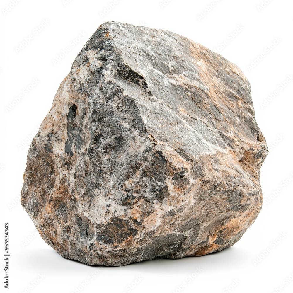 Obraz premium A large rock with a grey and brown color