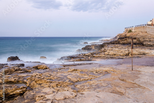 waves on the rocks photo