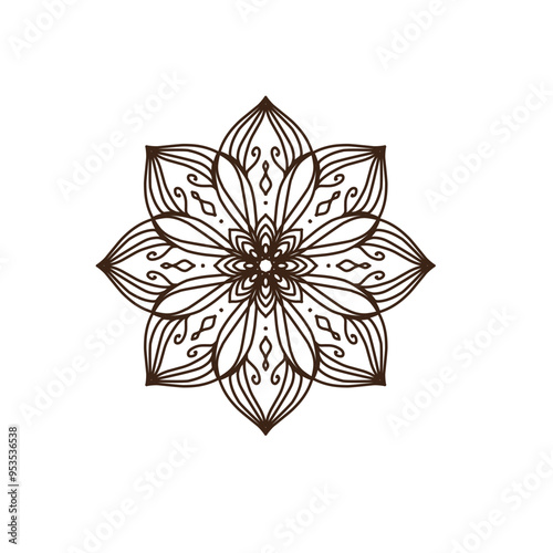 Vector mandala art design simple mandala design