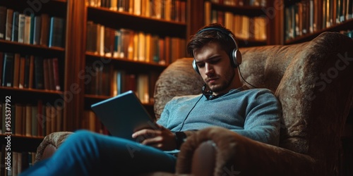 Casual Man in Headphones