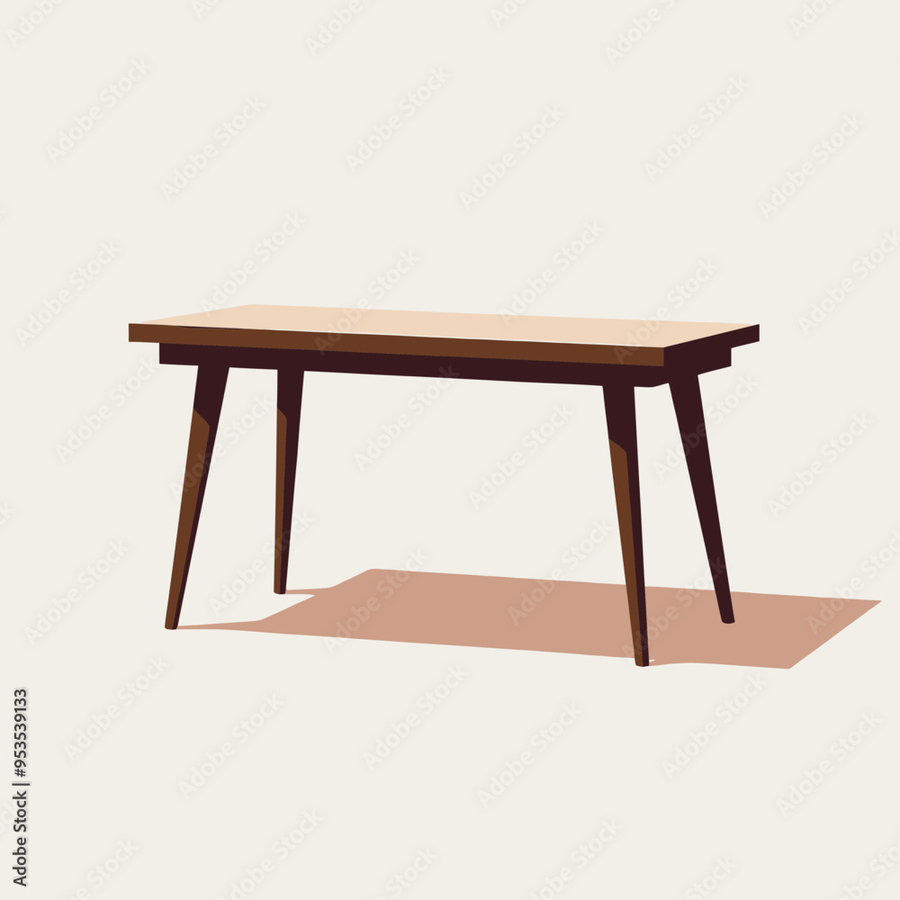 Fototapeta premium wooden table isolated on white