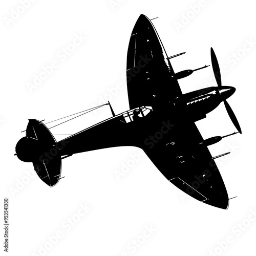 vector silhouette of a Aviation