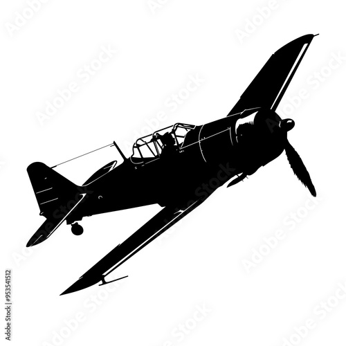 vector silhouette of a Aviation