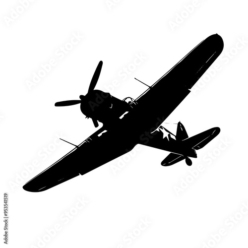 vector silhouette of a Aviation