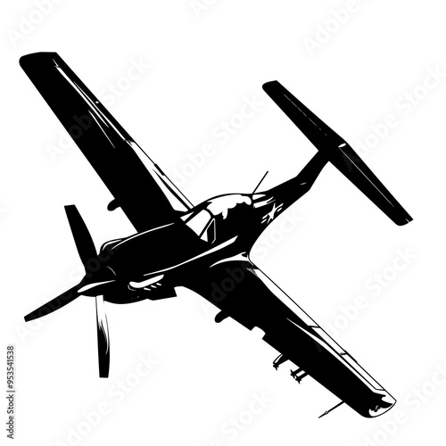 vector silhouette of a Aviation