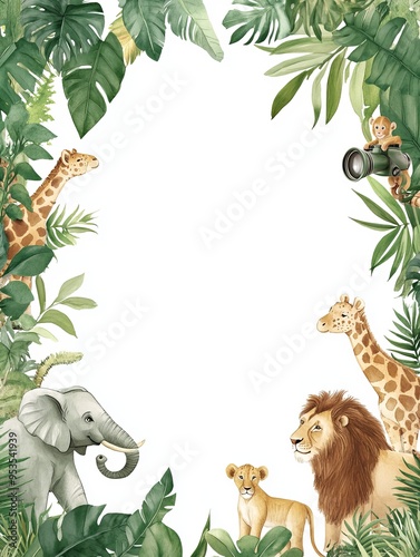 Jungle themed invitation template