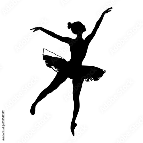 vector silhouette of a Ballet