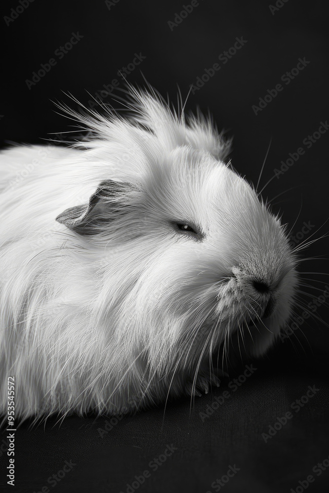 portrait studio photograph of cavy black and white portrait studio photograph of cavy black and white