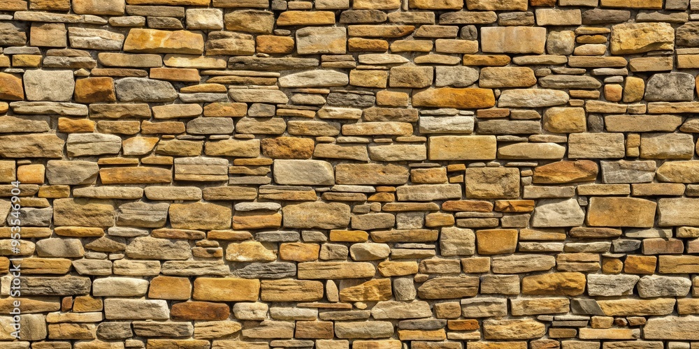 Obraz premium Seamless repeating pattern of an old stone wall texture from the UK, stone, wall, texture, old, vintage, ancient